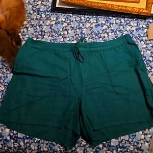 Linen blend shorts